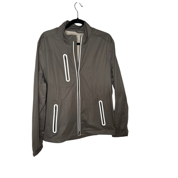 Above The Links Mens Elements Jacket Med Gray Golf Lightweight Water Wind Proof‎